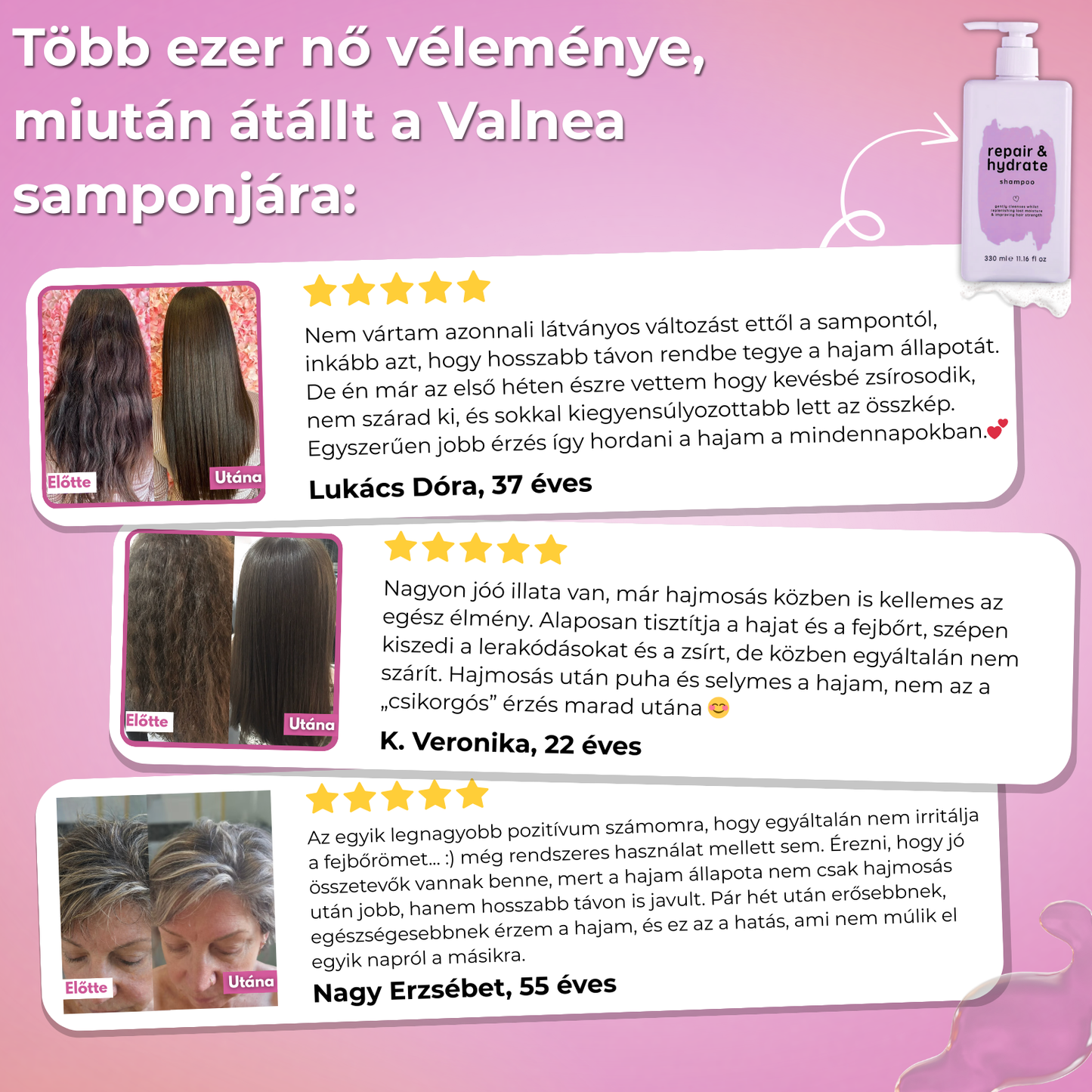 Hajregeneráló & Hidratáló Sampon