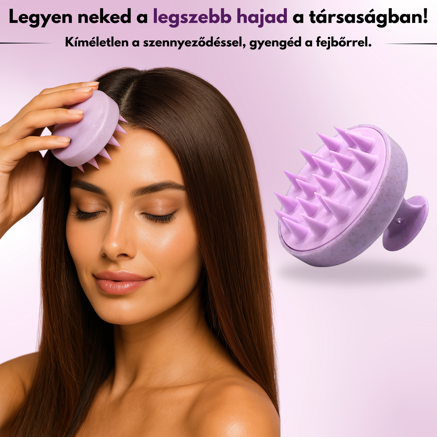 Fej és hajserkentő masszírozó kefe