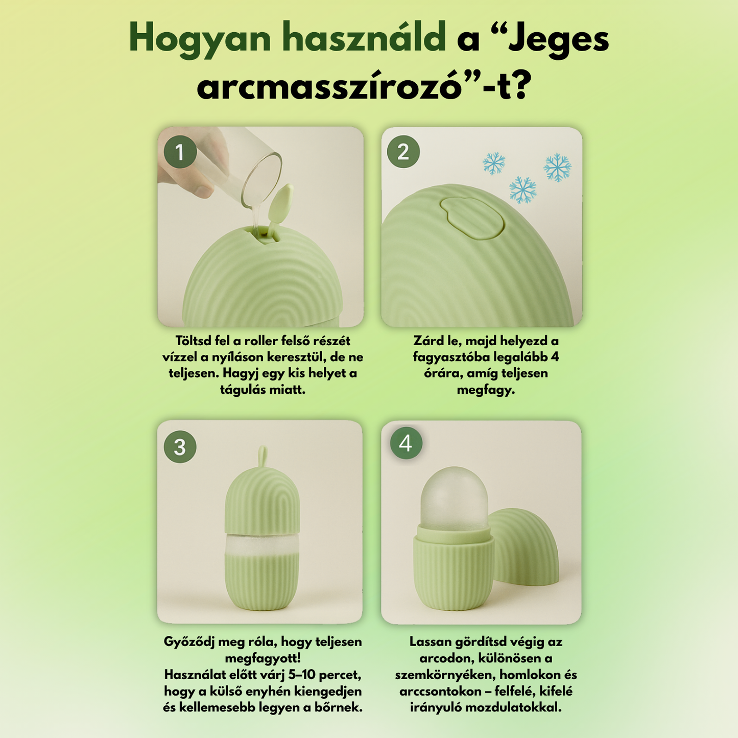 Jeges arcmasszírozó