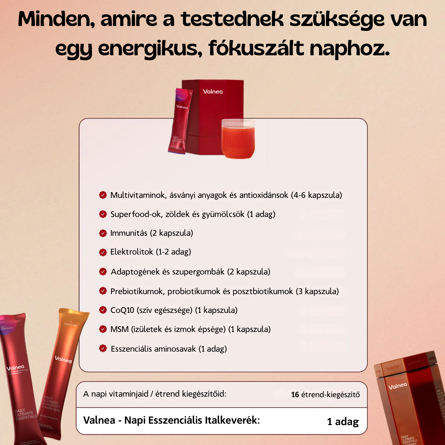 All-in-one táplálékkiegészítő Italkeverék