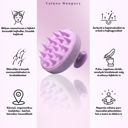 Fej és hajserkentő masszírozó kefe