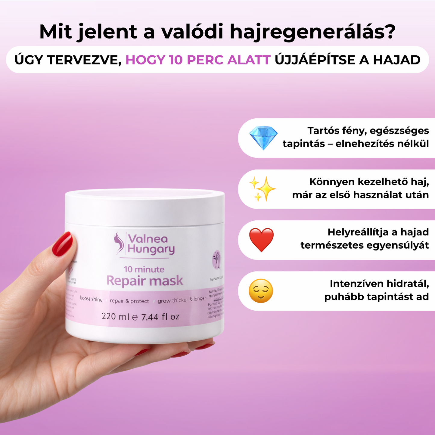 10 perces hajregeneráló maszk